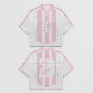 Maillot de football pour homme à manches courtes en polyester respirant, col rabattu, coupe classique, numéro personnalisé - Product Image 1