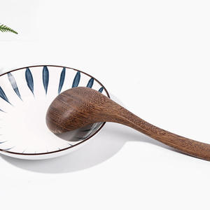 Rose <b>Gold</b> Plated Wood Serving <b>Spoon</b> with Long Handle 10ml Capacity Mirror Polish Modern Design Eco-Friendly - Product Image 5