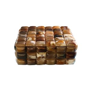 Boîtes de rangement décoratives en corne de buffle naturelle de haute qualité, faites à la main, vaisselle colorée pour bijoux, fruits secs, vente en gros - Product Image 3