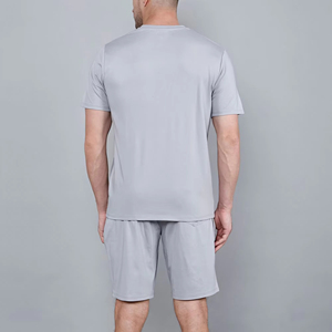 Conjunto de Verano para Hombre, Camiseta y Pantalones Cortos de Algodón, con Logotipo Personalizado, Transpirable, de Secado Rápido, Informal, de Dos Piezas - Product Image 4