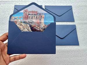 Ensemble de cartes et d'enveloppes en coton gaufré de luxe en gros pour la papeterie artisanale - Product Image 5