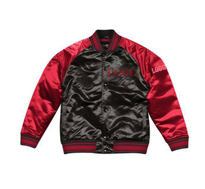 Chaqueta Bomber Varsity Deportiva Personalizada de Alta Calidad con Parche de Logotipo, Informal, de Seda Satinada, Transpirable, Estilo Hip Hop, Ligera - Product Image 6