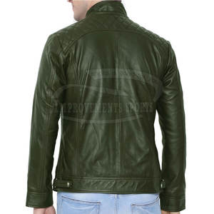 Veste en cuir à fermeture éclair à col montant pour hommes de haute qualité Tissu d'hiver à capuche dans toutes les couleurs et tailles État neuf - Product Image 3