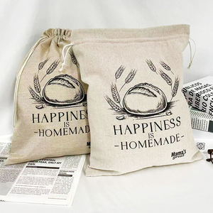 Sac à pain en jute grande capacité avec fermeture à cordon pour le stockage du pain et l'utilisation en cuisine - Product Image 3