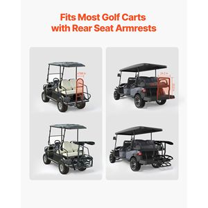 Portaoggetti per Sedile Posteriore di Golf Cart, 27.8 X 16.1 X 30.9 Pollici, Compatibile con la Maggior Parte dei Carrelli, Salvaspazio, per Barra di Supporto Posteriore - Product Image 2