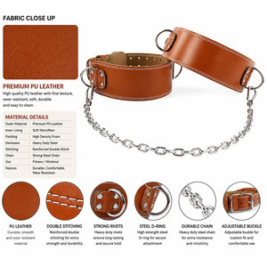 Ceinture en cuir unisexe de qualité supérieure, idéale pour la musculation, résistante à l'usure, pour l'entraînement et le fitness, avec chaîne réglable - Product Image 6