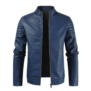 Veste d'hiver pour homme, vêtements d'extérieur en cuir tendance pour usage décontracté, veste en cuir véritable pour homme, coupe ajustée, vêtements d'extérieur en cuir pour homme, veste d'hiver - Product Image 1
