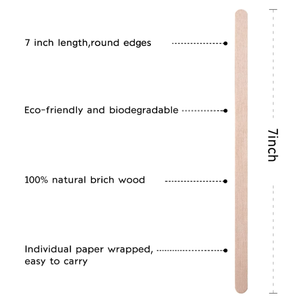 Agitateur à café en bois - Bois naturel, finition lisse, écologique et jetable - Product Image 3