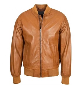 Blouson Bomber Classique en Cuir Véritable pour Homme, Brodé, Imperméable, Coupe-Vent, en Cuir de Vachette, Style Baseball - Product Image 1