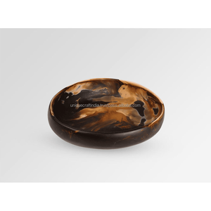 Ensemble de bols en résine personnalisés GalaxySwirl Smoky Pattern Dining Statement Artistic Gifting Inclut des cuillères pour les maisons modernes - Product Image 4