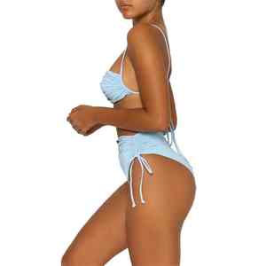 Traje de Baño Bikini a Rayas de Buena Calidad, Estilo Náutico, Clásico, para Mujer, Ideal para Viajes en Barco - Product Image 3