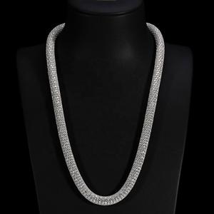 สร้อยคอคิวบันโมอิสซาไนต์สุดหรู ประดับเพชรเต็มเส้น สไตล์ฮิปฮอป สำหรับผู้ชายและผู้หญิง - Product Image 1