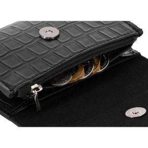 Genuine Leather Ladies RFID <b>Wallet</b> Black Crocodile Embossed Leather Clutch Women Purse Card Holder <b>Wallet</b> Wholesale Manufacturer - Product Image 6