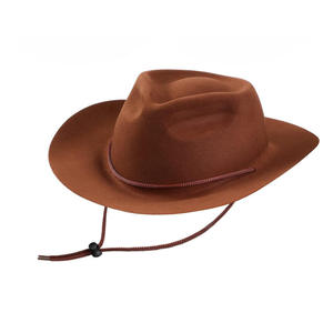 Chapeaux de cowgirl OEM personnalisés, chapeaux western d'extérieur, 100% feutre de laine, unisexe, à large bord, style uni, chapeau Fedora Jazz, chapeau de cowboy - Product Image 4