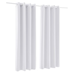Cortinas Modernas Opacas con Ojales para Oscurecimiento de Habitaciones, Juego de 2 Paneles, Cortinas Opacas y de Bloqueo de Luz Blanca para Dormitorio y Sala de Estar - Product Image 2
