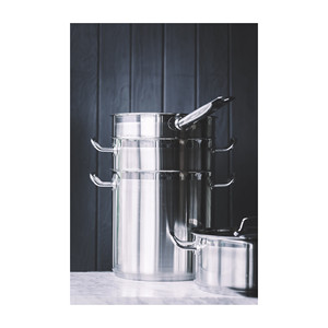 Pentola Dritta da 16 Qt in Acciaio Inossidabile, Pentola per Zuppa Resistente con Doppio Manico, Grande Capacità, Design Minimalista - Product Image 2