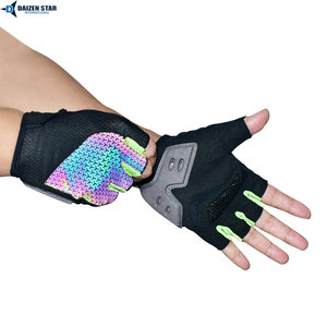 Custom Cycling Gloves Half <b>Finger</b> Anti Slip Fitness Gym <b>Bike</b> Gloves - Product Image 4