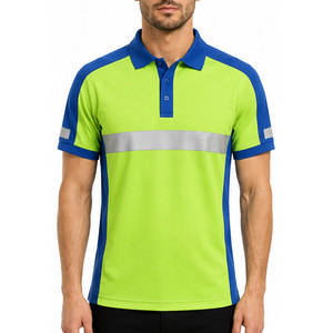 Chemises polo classiques pour hommes, tissu en mélange de coton doux, manches courtes, col classique, vêtements décontractés pour le travail - Product Image 3