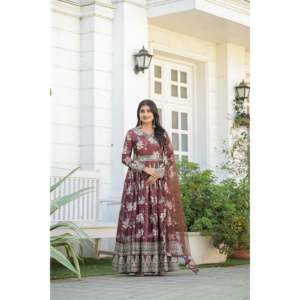 Ensemble de robe de soirée pour femmes avec bas et dupatta, ensembles élégants pour femmes - Product Image 3