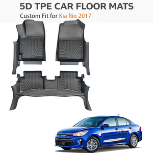 Car Mats All Weather TPE Plastic Car Floor Mat Liner Full <b>Set</b> Car Floor Mats for Kia Rio 2017 LHD - Product Image 1