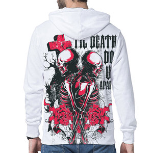 Sudadera con Capucha Personalizada de la Mejor Calidad, Estampada en DTG, para Hombre, Estilo Desgastado, con Bordes Deshilachados, Felpa Francesa, Diseño Gráfico Y2K - Product Image 2