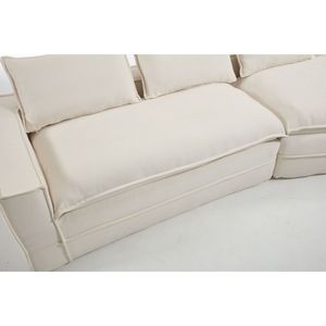 Divano moderno e minimalista, divano componibile componibile bianco e modulare, con sedili profondi, Chaise rivolta verso destra per soggiorno - Product Image 4