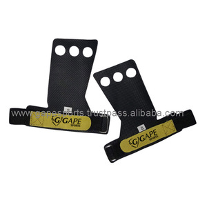 Gymnastic Grips 3 Hole Suede Leather Palm Support Bar Exercises Workout Protector Personalized Manufacturer - Product Image 5