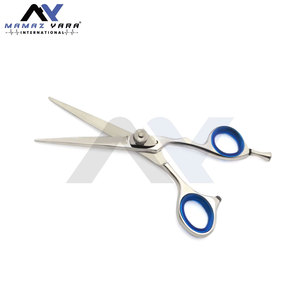 Tijeras de Barbero para Diestros, Hoja Recta Personalizada, Punta Afilada, Tijeras de Peluquería Ligeras con Mango Mediano para Corte de Cabello en Salón - Product Image 1