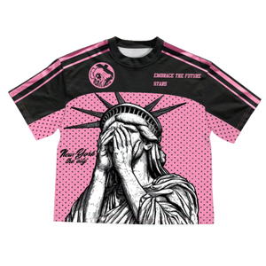 Custom Men's Boxy American Football Jersey High Quality 2026 V-Neck New Design Mesh Cropped American Football Jerseys in Blank - Product Image 3