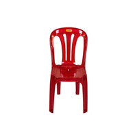 Chaise de salle à manger moderne en plastique, légère, empilable, imperméable, avec dossier, design 3 bandes, idéale pour la maison, l'entrepôt et le parc - Meilleure vente