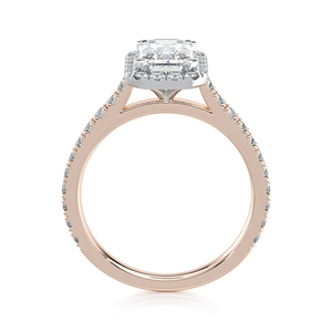 10K Yellow Gold IGI Certified <b>Cushion</b> Cut Lab Grown Diamond Halo Luxury Engagement Ring 1.5 CT Rhodium Plated Pav Band Wedding - Product Image 6