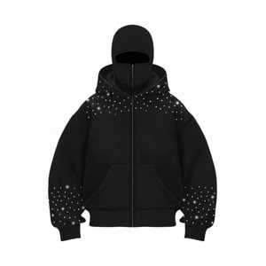 Fabricants professionnels de sweats à capuche respirants avec strass, nouveaux arrivages de sweats à capuche avec strass, sweats à capuche avec strass en vente chaude - Product Image 2