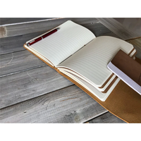 Journal personnalisé en cuir véritable à trois volets avec reliure thermique, couverture rigide, fait main, A5/A6/A4, agenda personnalisé ligné, rechargeable, pour les voyages