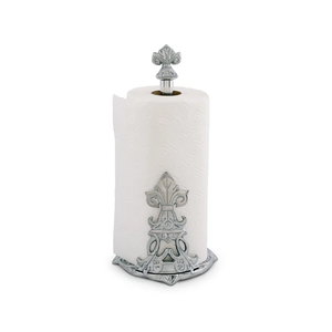 Premium Cast Aluminum Antler <b>Paper</b> Towel Dispenser Elegant Silver Standing Tissue Rack for Rustic & Contemporary <b>Kitchens</b> - Product Image 4