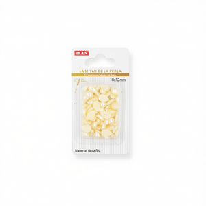Perle Semisferiche ILAN 8x12mm in Materiale ABS per Decorazioni di Abbigliamento - Product Image 1