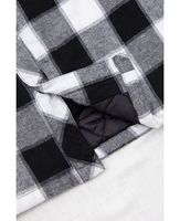 Veste en flanelle personnalisée pour homme, imprimé à carreaux, doublure polaire, manteau d'hiver à manches longues, col montant, vêtements de travail chauds pour l'extérieur
