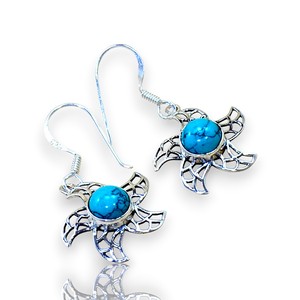 Wholesale 925 <b>Fine</b> <b>Earring</b> Anniversary Gift Jewelry Round Cut Turquoise Gemstone 925 Sterling Silver <b>Earrings</b> Best Gift For Her - Product Image 1