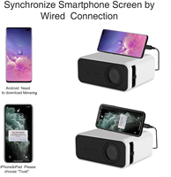 Mini projecteur populaire YT500 pour usage domestique, projecteur de poche avec télécommande, système IOS Android, projecteur de mise en miroir d'écran