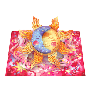 Custom <b>Valentine's</b> Day 3D Pop Up Card Moon and Sun Design Handmade Love and Heart Design Greeting Cards For <b>Valentine</b> - Product Image 1