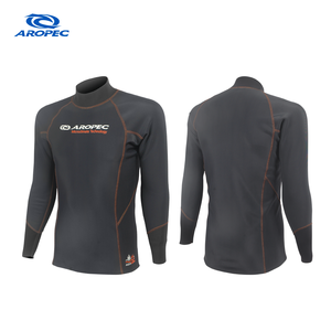 Aropec Aqua Thermal Man Short Sleeve Rash Guard Fast Dry Fleece Super Stretch Neoprene Thermal <b>Top</b> for Diving Surfing OEM/ODM - Product Image 1