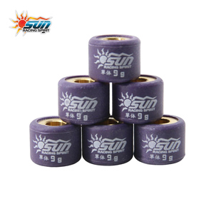 ลูกกลิ้ง CVT SUN RACING ขนาด 15x12 มม. 7G/ 8G/ 9G/ 10G/ 11G/ 12G สำหรับ MIO 100 ผลิตในไต้หวัน แกนทองเหลือง ชุดลูกกลิ้งวาเรียเตอร์ 6 ชิ้น - Product Image 3