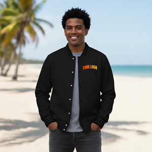 OEM/ODM 100% <b>Wool</b> Canvas Winter Jacket Men's High Street Style Heavyweight Breathable Warm Custom Front Basketball - Product Image 4