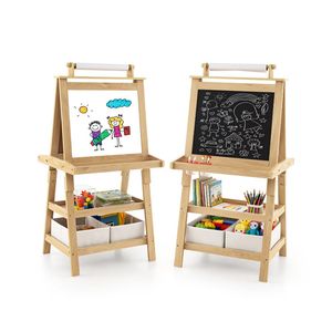 Caballete de Arte 3 en 1 de Doble Cara con Almacenamiento para Pintura - Product Image 3