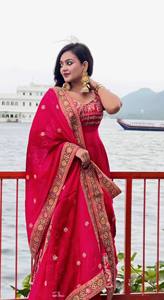 ชุดเดรส Anarkali ดีไซน์เนอร์งานฝีมือสไตล์ปากีสถาน 2 สี / ชุด Salwar Kameez สำหรับเจ้าสาว ชุดออกงาน ผ้าไหมจอร์เจตต์ - Product Image 3