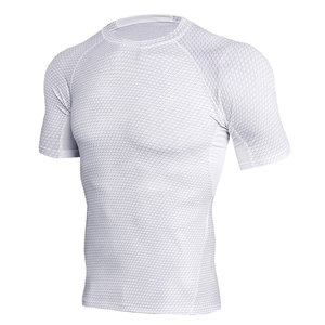 T-shirt de compression pour homme à manches courtes avec logo personnalisé, séchage rapide, respirant, léger, pour la course à pied et l'entraînement - Product Image 6