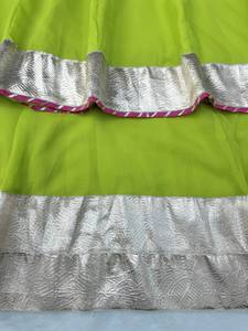 Ensemble Lehenga Anarkali Royal Mirror Grace, ensemble de costume en soie organza de luxe, Lehenga Anarkali classique avec miroirs et Gota Patti - Product Image 6