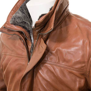 Veste en cuir pour homme de qualité supérieure, style streetwear, respirante, coupe-vent, imperméable, hiver, impression personnalisée, poches zippées - Product Image 6