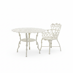 Ensemble <span class=keywords><strong>de</strong></span> salle à manger <span class=keywords><strong>de</strong></span> patio en fer victorien, mobilier d'extérieur, table et chaises ornées pour <span class=keywords><strong>jardin</strong></span>, fête, lieu <span class=keywords><strong>de</strong></span> réception <span class=keywords><strong>de</strong></span> mariage, espaces <span class=keywords><strong>de</strong></span> style campagnard français - Product Image 6
