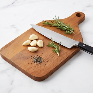 Handcrafted Teak Wood Cutting <b>Board</b> With Handle Elegant Wooden Serving Tray Paddle Shape Chopping <b>Board</b> For Kitchen And Charcute - Product Image 4