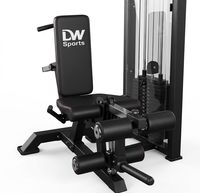 Équipement de musculation DW SPORTS, machine à flexions et extensions des jambes avec banc de musculation réglable, ensemble de barres et poids